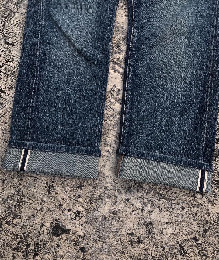 celana jeans uniqlo selvedge, Fesyen 
