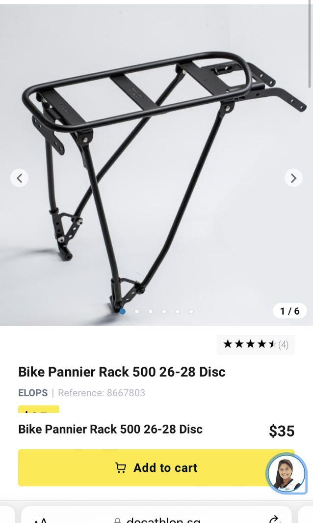 Decathlon bike pannier rack new arrivals