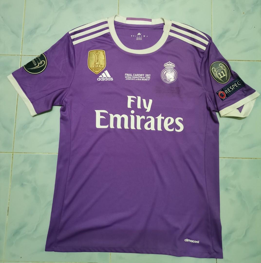 Real Madrid Away Jersey Champions League FinalCardiff 2017 Patch Ronaldo  BNWT