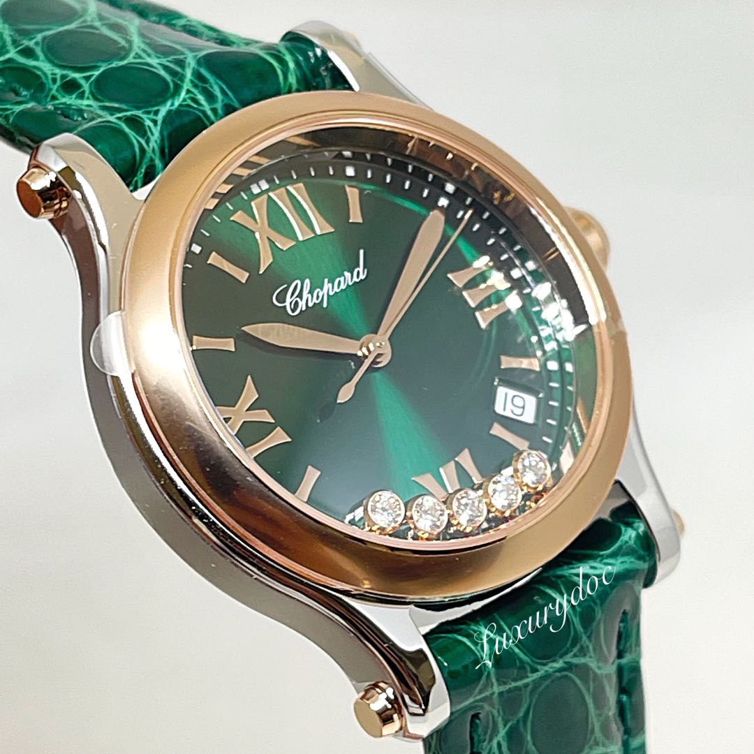 FS.BNIB CHOPARD HAPPY SPORT HAPPY DIAMONDS QUARTZ ETICAL ROSE GOLD