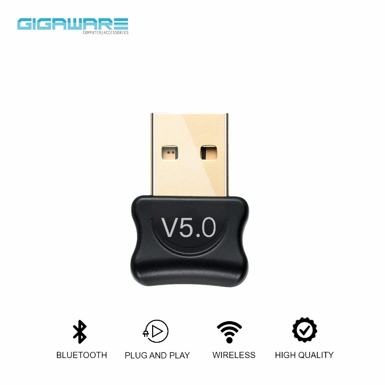 Gigaware Mini BT 5.0 Adapter USB Dongle Wireless USB Bluetooth