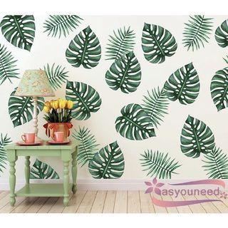 Green Palm Leaf Vinyl Wall Decal