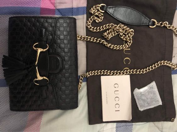 Emily guccissima chain shoulder bag new arrivals