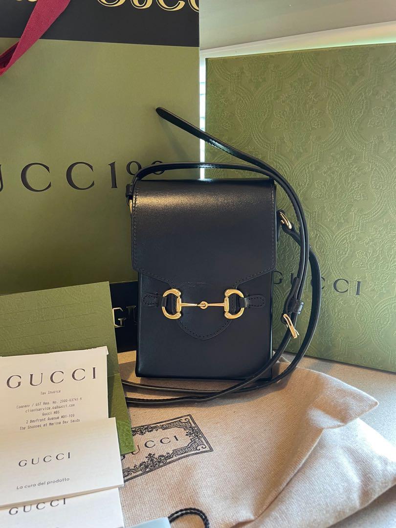 Gucci Horsebit 1955 mini bag in black leather