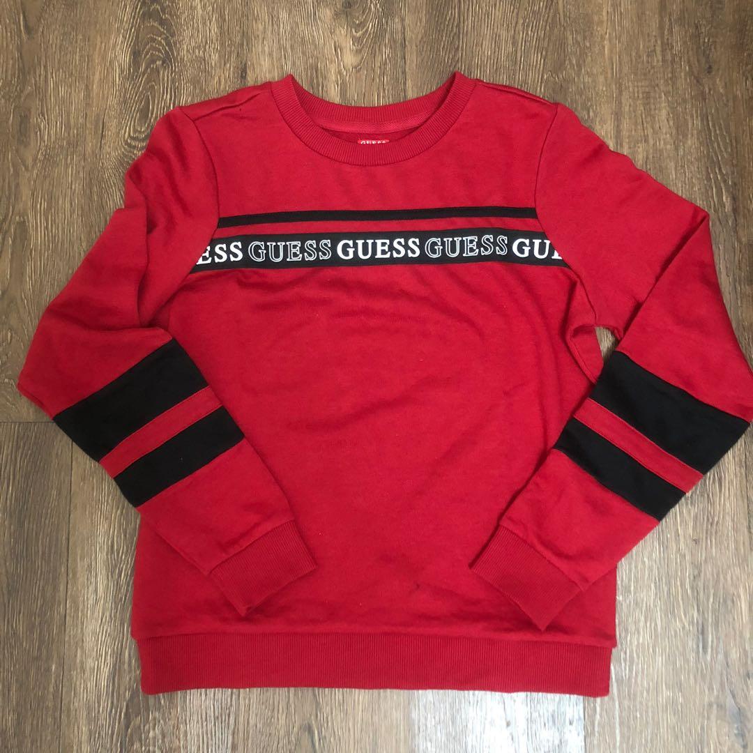 Red guess sweater best sale