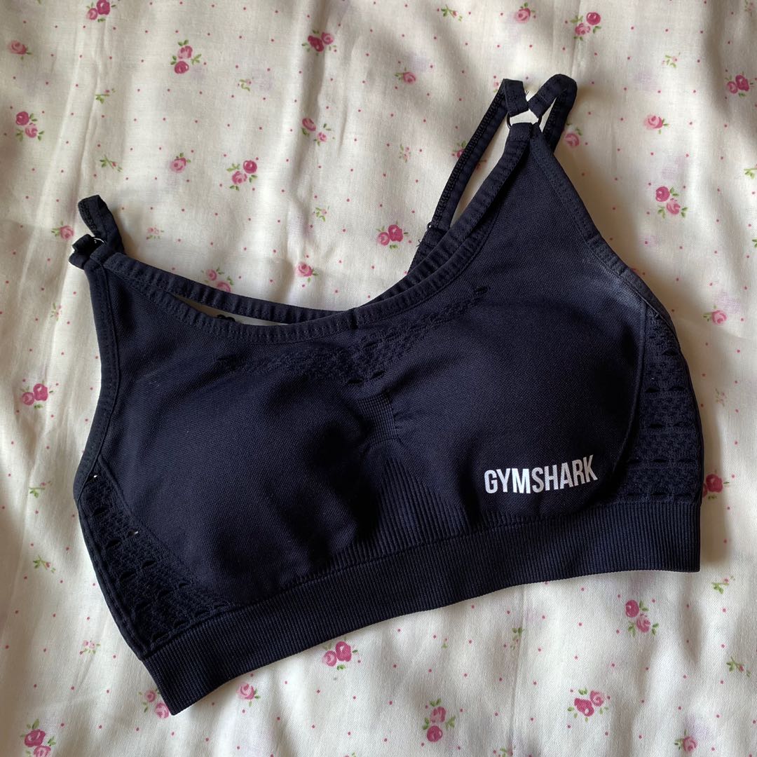 gymshark energy sports bra black s, Women's Fashion, Activewear on