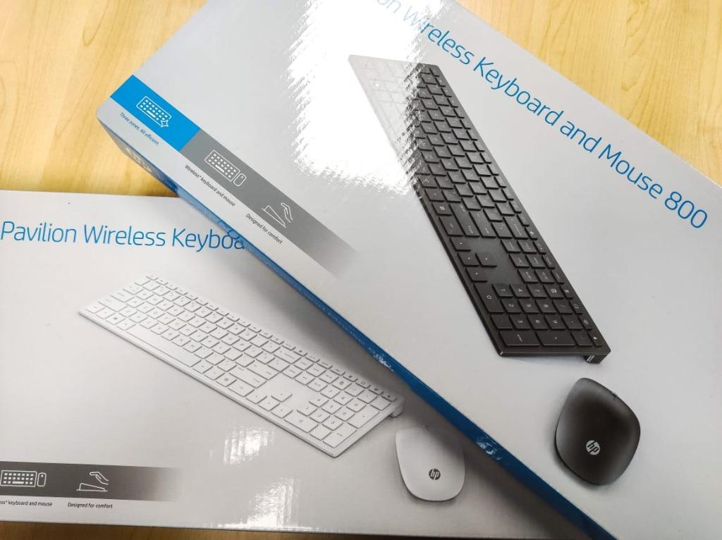 HP KEYBOARD MOUSE COMBO PAVILION WIRELESS 800 BLACK WHITE