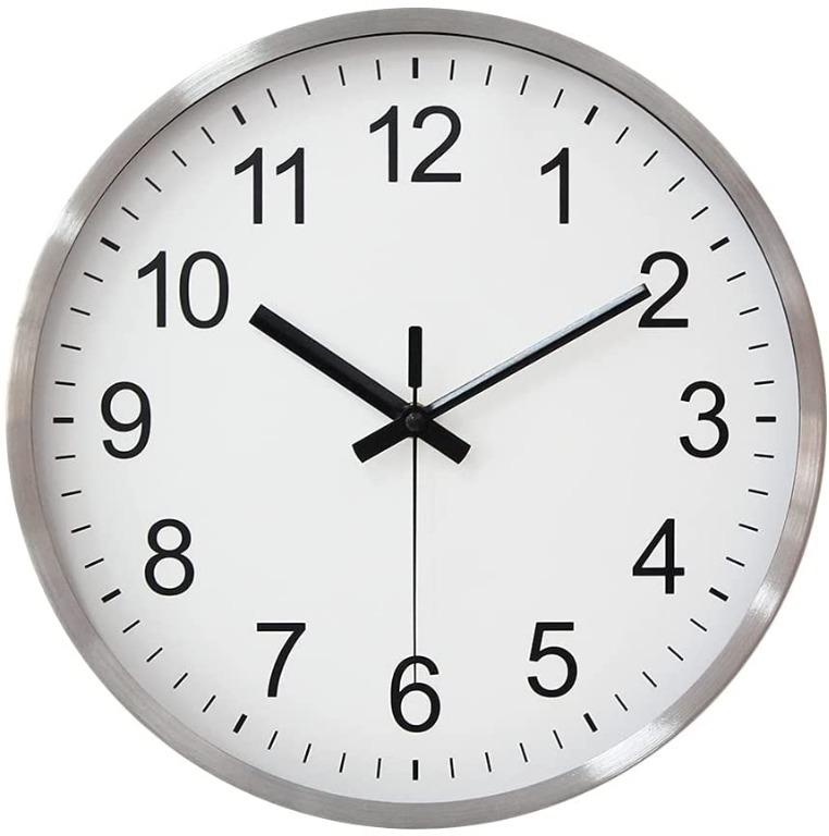 Wall Clock Silent Non-Ticking Battery Operated Decorative 30.5cm Tebery 12-Inch