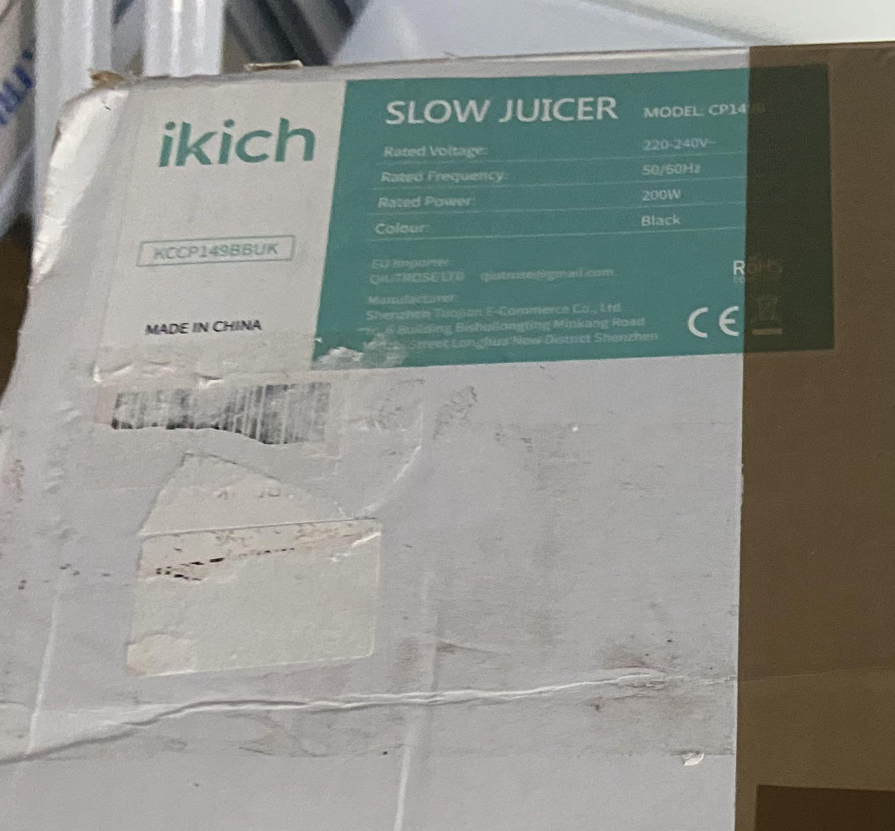 SLOW JUICER, Ikich CP149B Slow Juicer Golden Ratio Speed Slow