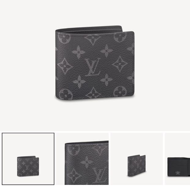 Louis Vuitton Monogram Bifold Wallet Multiple M60895 Men's Browns LV