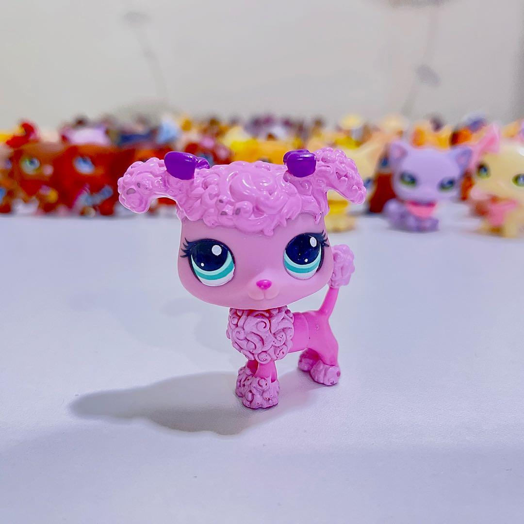 Littlest Pet Shop LPS Toys #3599 Pink Poodle Dog Figure 