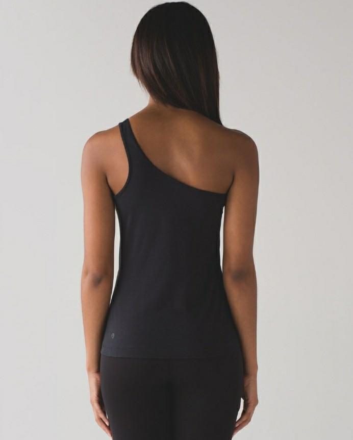 Lululemon Cold Shoulder tank black Olah Raga Baju Olahraga di