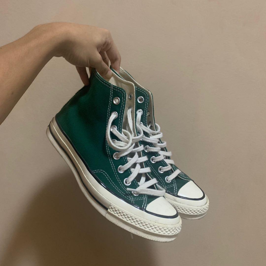 Dark green converse clearance