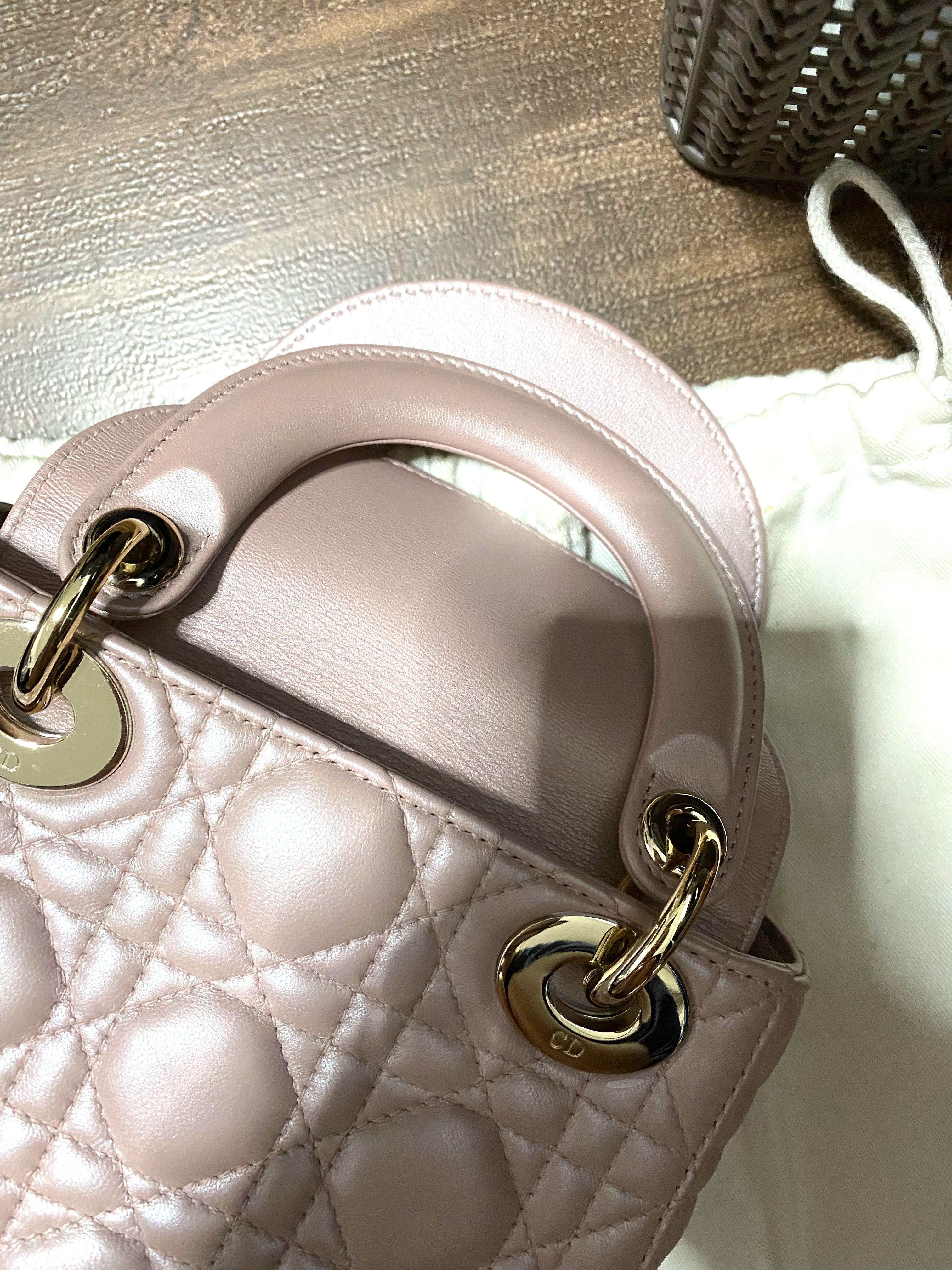 Lady Dior Mini Lotus Pink, Luxury, Bags Wallets on Carousell
