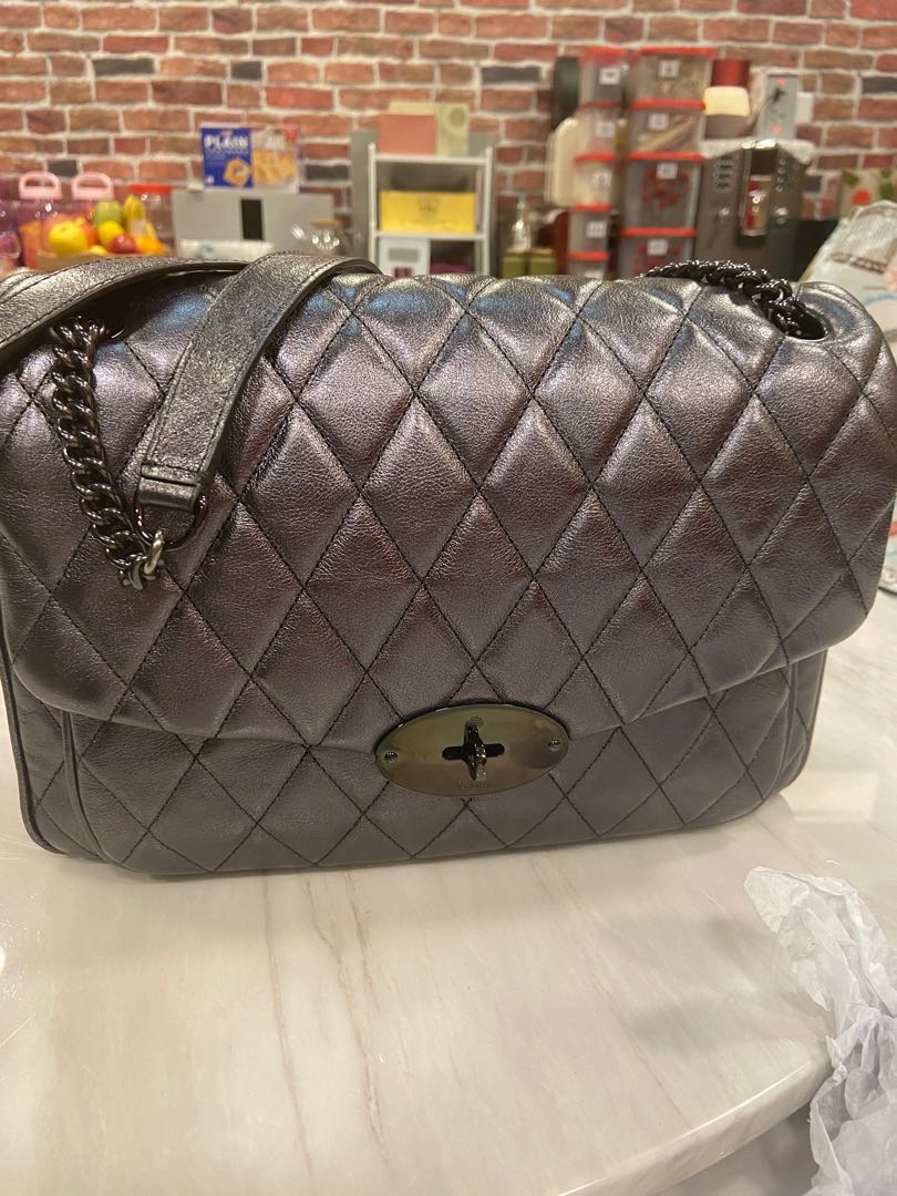 MULBERRY DARLEY QUILTED SHOULDER BAG METALLIC