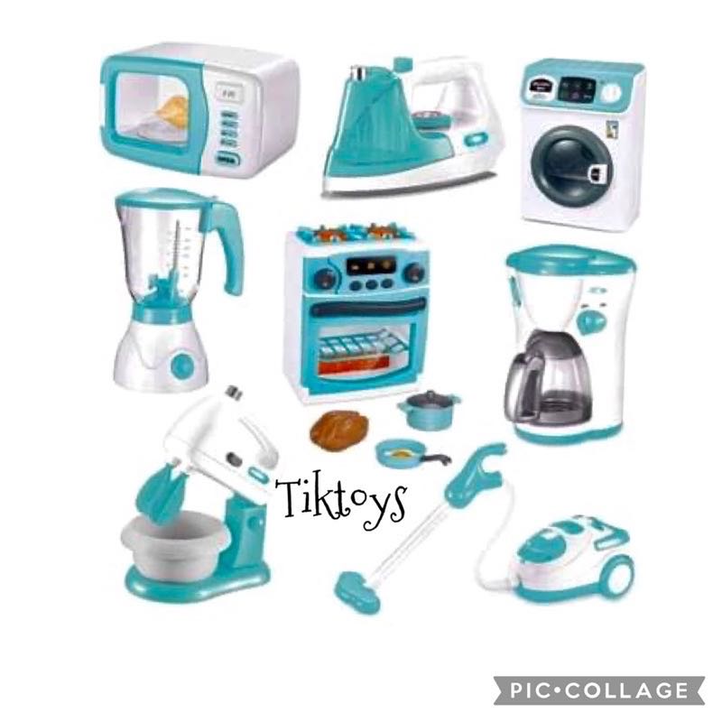 PlayGo - 3-Pc. Gourmet Kitchen Appliance Set (Blue) Realistic Sounds and  Lights, Includes Coffee Maker, Mixer and Blend 