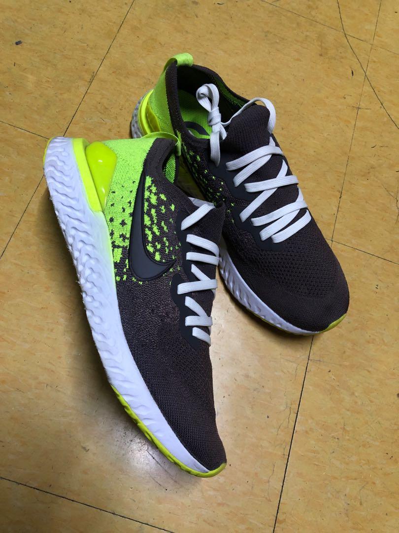Nike Epic React Flyknit 2 ‘Thunder Grey’(10.5 US M) (Category: Sneakers) located in Baguio. Submitted by master_of_brands (Listing ID 1157949643, Image 1). Description: Authentic Nike Epic React Flyknit 2 Thunder Grey Volt Men’s 10.5 US/44.5 Europe/28.5 cm Minimal signs of usage No sole separation Outsole 7.5/10 In very good condition .