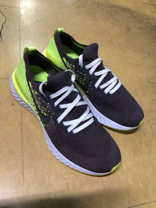 Nike Epic React Flyknit 2 ‘Thunder Grey’(10.5 US M) (Category: Sneakers) located in Baguio. Submitted by master_of_brands (Listing ID 1157949643, Image 3). Description: Authentic Nike Epic React Flyknit 2 Thunder Grey Volt Men’s 10.5 US/44.5 Europe/28.5 cm Minimal signs of usage No sole separation Outsole 7.5/10 In very good condition .