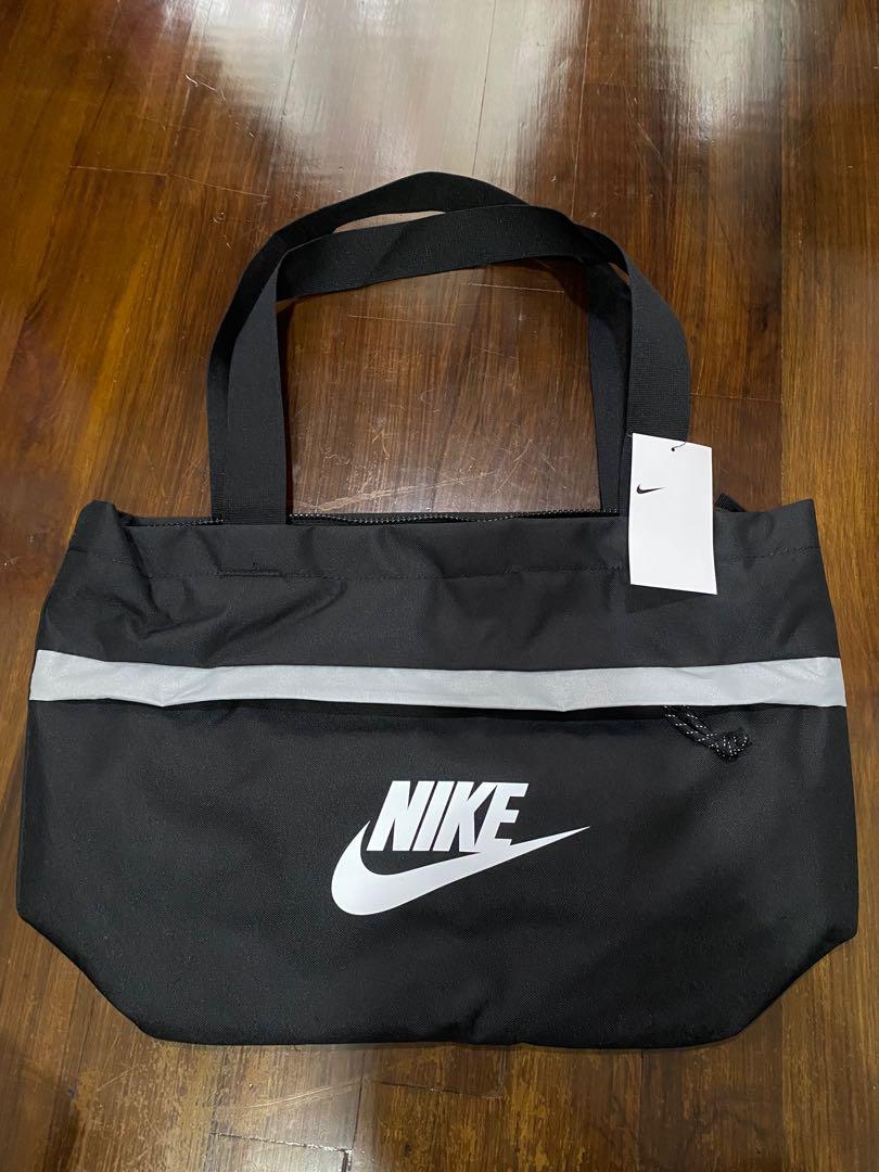 Nike Tanjun Zipper Tote bag black Women s Fashion Bags