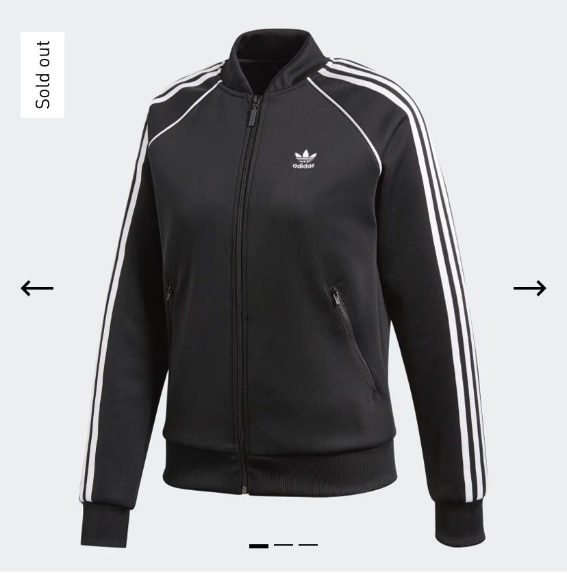 ORIGINAL ADIDAS BLACK TRACK JACKET, Women's Fashion, Coats, Jackets and