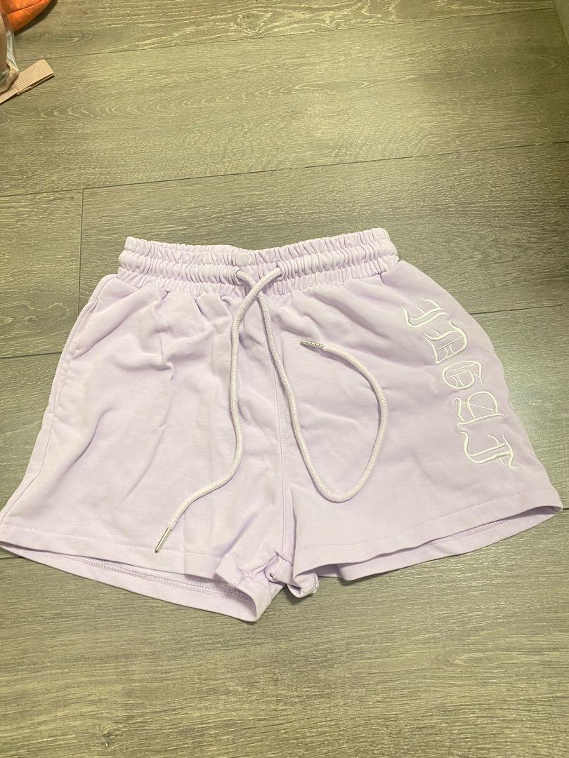 pastel purple casual sweatshorts, Women 