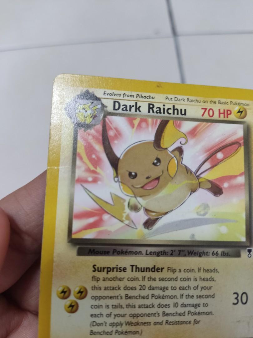 Pokemon TCG Dark Raichu, Hobbies & Toys, Toys & Games on Carousell