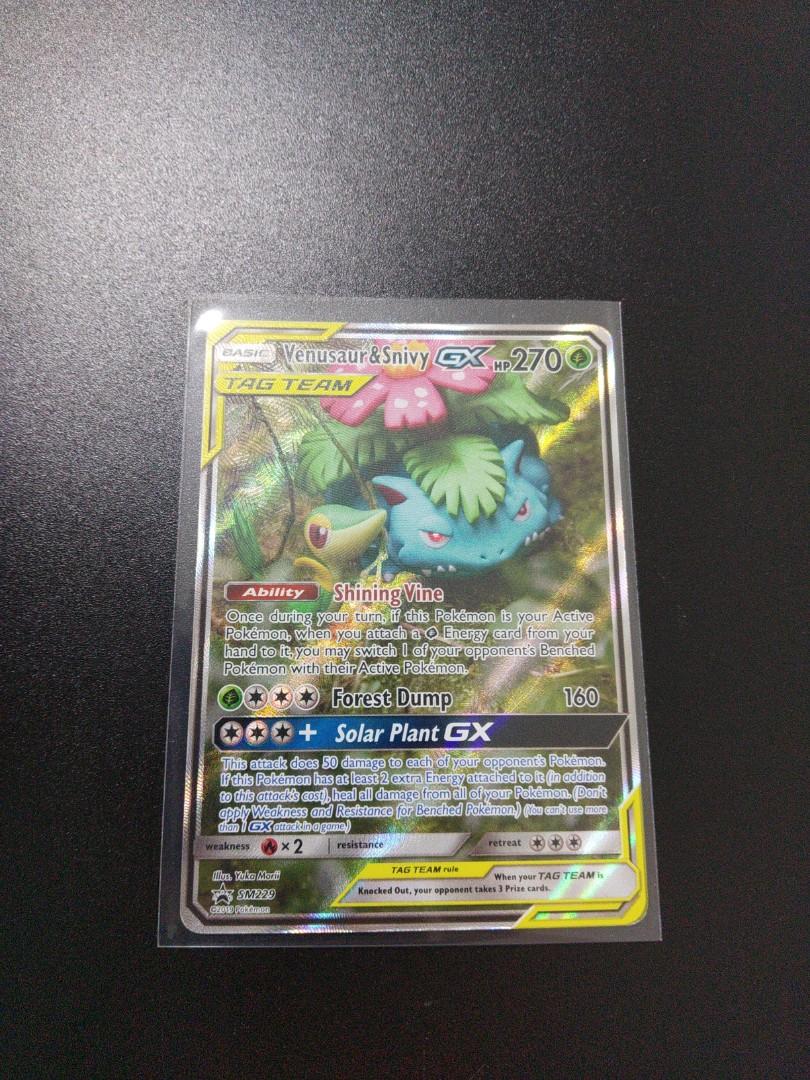 Pokemon TCG Venusaur & Snivy Tag Team GX AA Alternate Art Promo