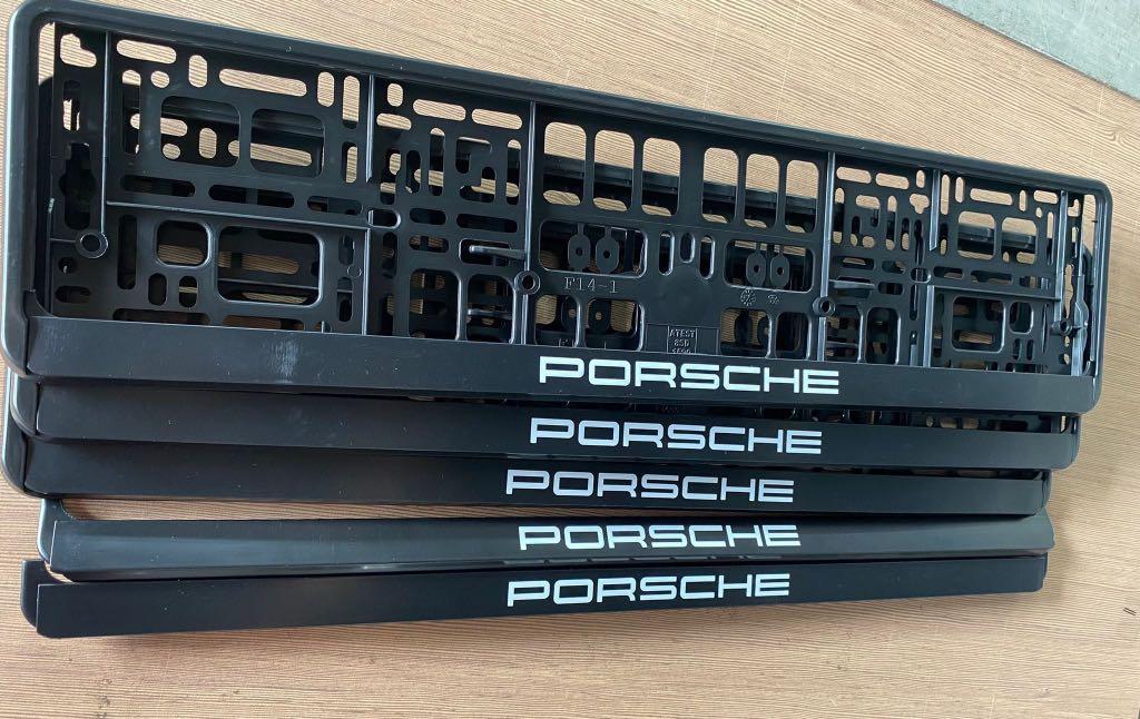 Porsche number plate hotsell surround