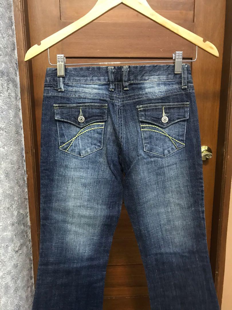 Potbelly jeans denim flare pants, Women's Fashion, Bottoms, Jeans on Carousell