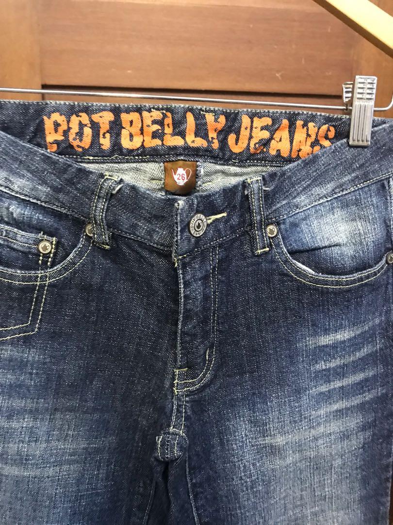 Potbelly jeans denim flare pants, Women's Fashion, Bottoms, Jeans on Carousell