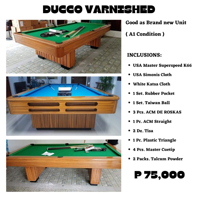 PUYAT BILLIARD TABLE STANDARD SIZE , Sports Equipment, Sports & Games