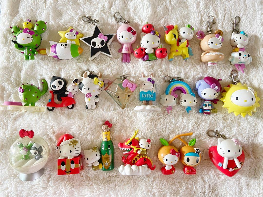 Rare Special Edition Hello Kitty x Tokidoki 22 pcs (Category: Designer & Blind Box Toys) located in Makati City. Submitted by raket_era.333 (Listing ID 1157912907, Image 1). Description: 22 pcs (complete) Hello Kitty x Tokidoki 7-Eleven Hello Kitty X tokidoki : Cactus Kitty, Star Kitty, Ciao Kitty, Apple Kitty, Donut Kitty, Magic Cloud Kitty, Mini Cactus Kitty, Cow Kitty, Diamond Kitty, Latte Kitty, Adieu Kitty, Rainbow Kitty, Sunshine Kitty, Sco