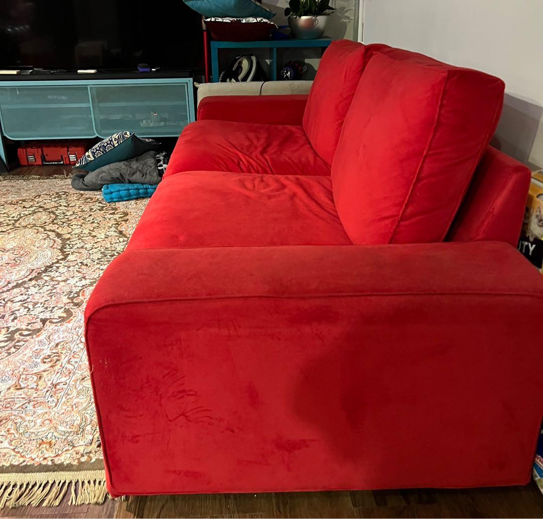 Red IKEA kivik Sofa Furniture Home Living Furniture Sofas on
