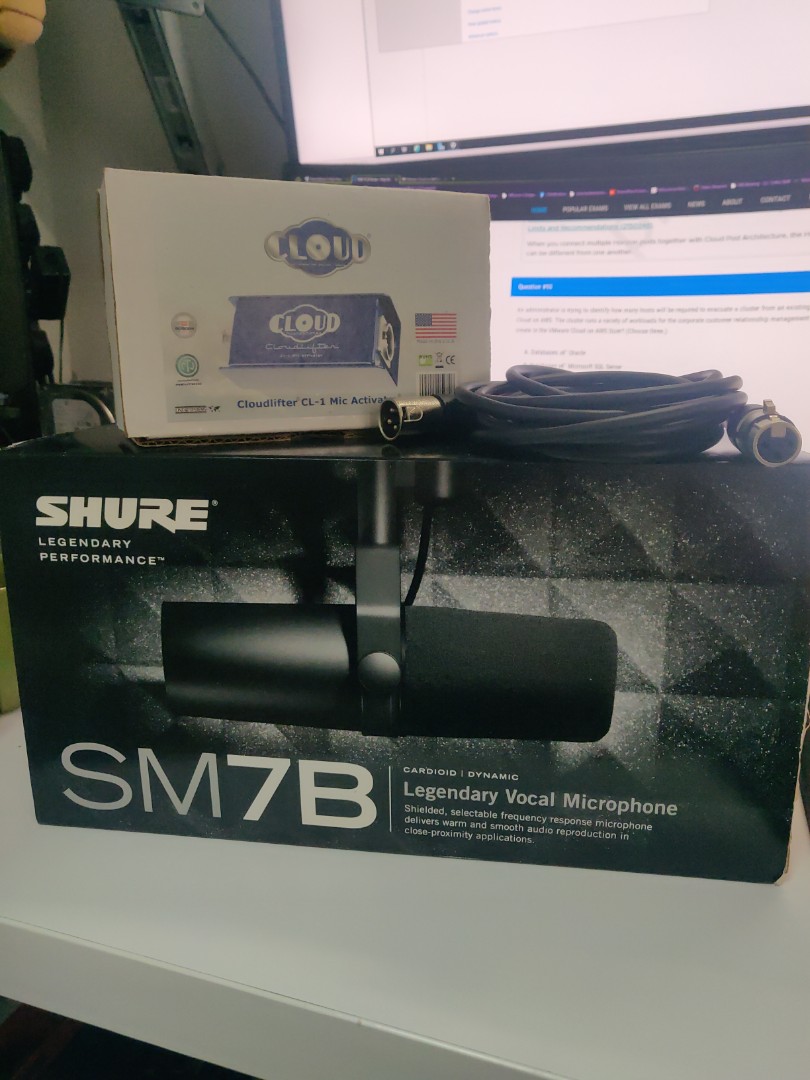 Shure SM7B + CLOUDLIFTER FOR SALE, Audio, Microphones on Carousell