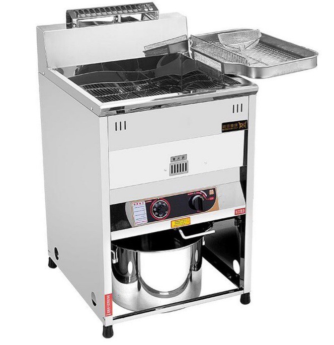 STAINLESS STEEL AUTOMATIC GAS DEEP FRYER MACHINE / MESIN GORENG
