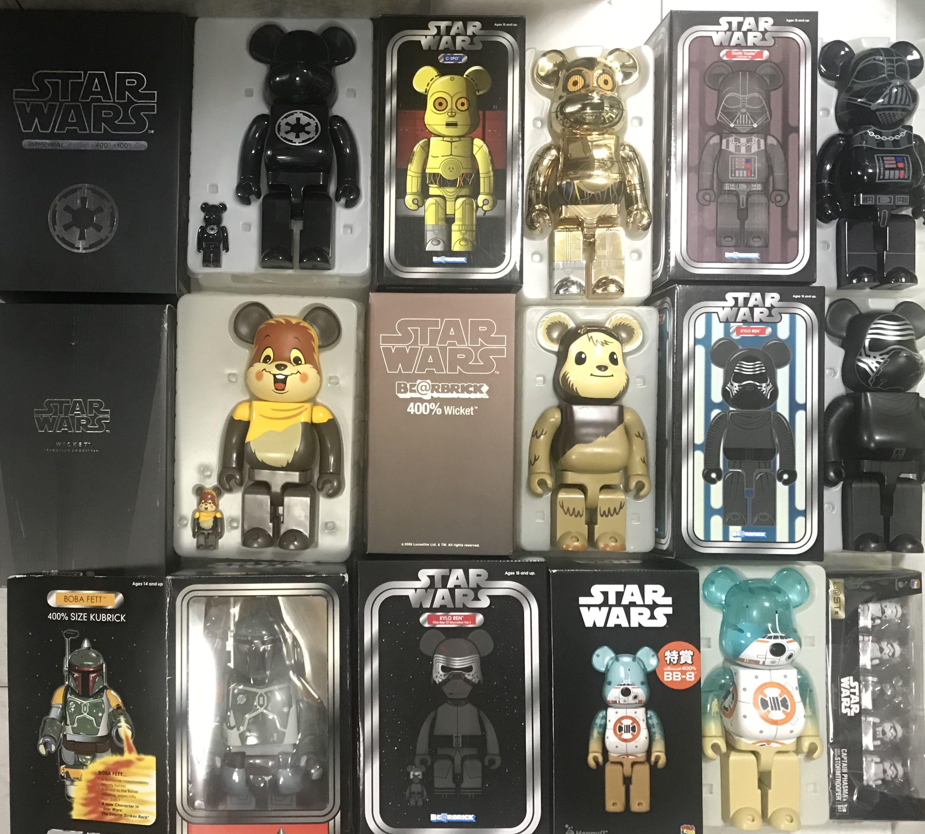 Star Wars Bearbrick 400%+100% imperial StussyWickle MEDICOM TOY