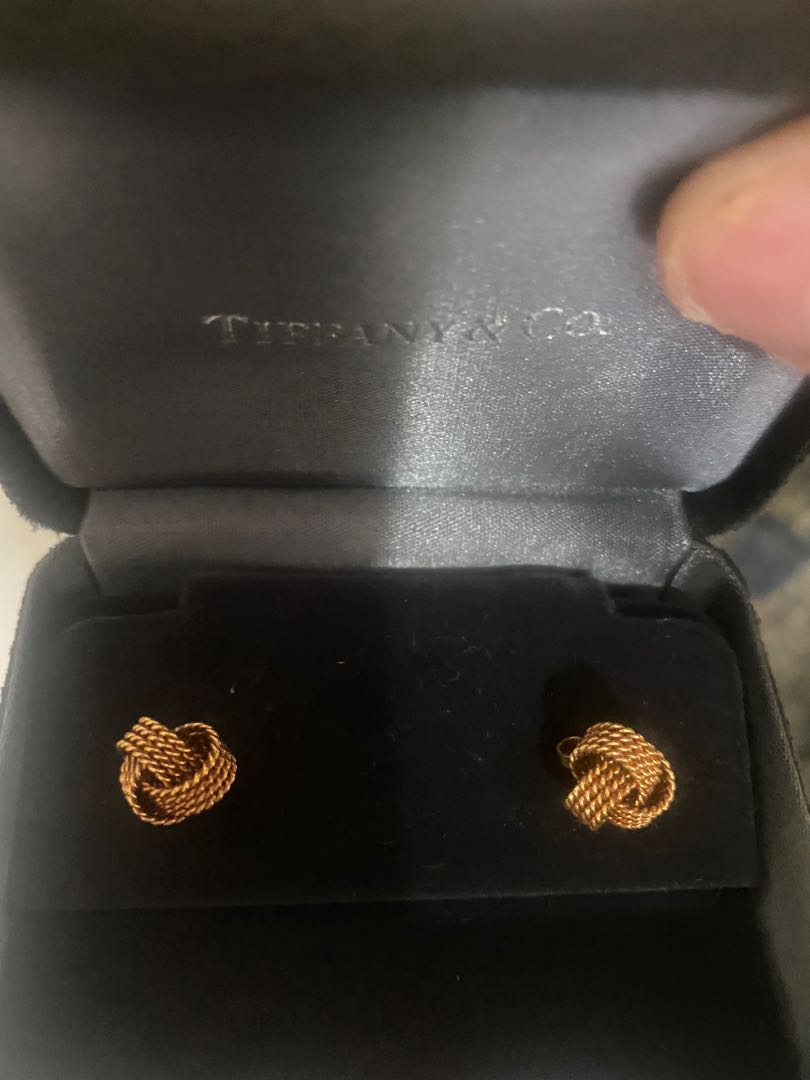 Tiffany twist knot 18k earrings, Luxury 