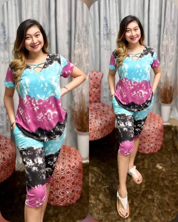 TOKONG TERNO (Category: Sets or Coordinates) located in Binangonan. Submitted by ziababyweasatbp (Listing ID 1157939665, Image 3). Description: TOKONG V-NECK WITH CROSS STRING 💸 180 🦋 Cotton Spandex 🦋 Fits Medium to 2XL body frame.
