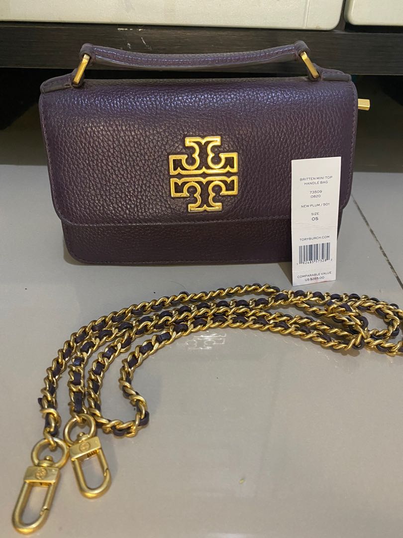 tory burch britten mini top handle bag