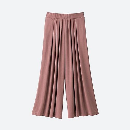 Uniqlo Wide Leg Flare Pants, Fesyen 