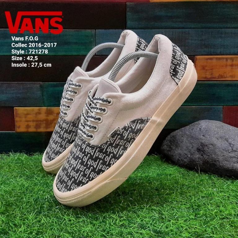Vans Fear of God x Era 95 Reissue Marshmallow 721277 Original Size 42 5