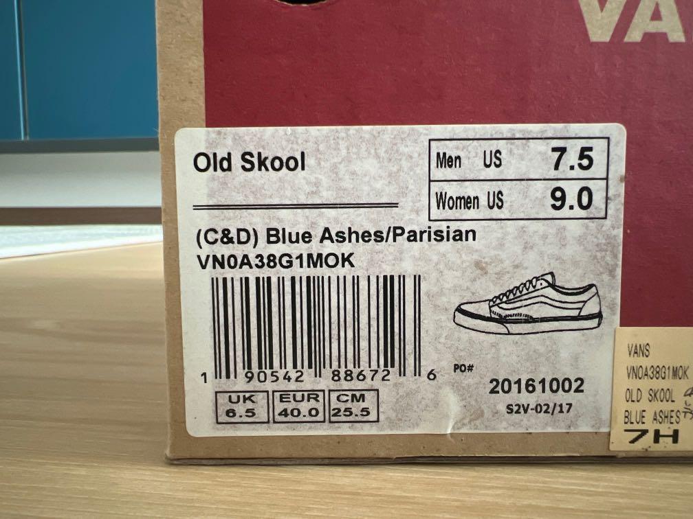 vans 7.5 womens in cm