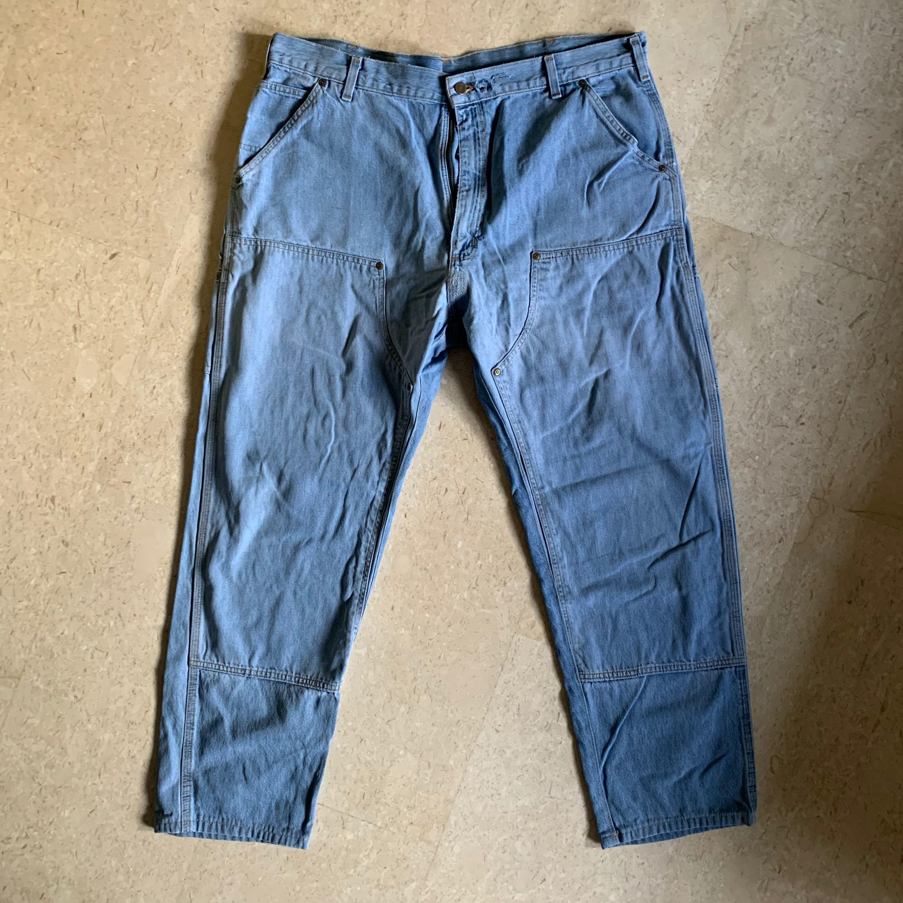 Men's carhartt top double knee jeans