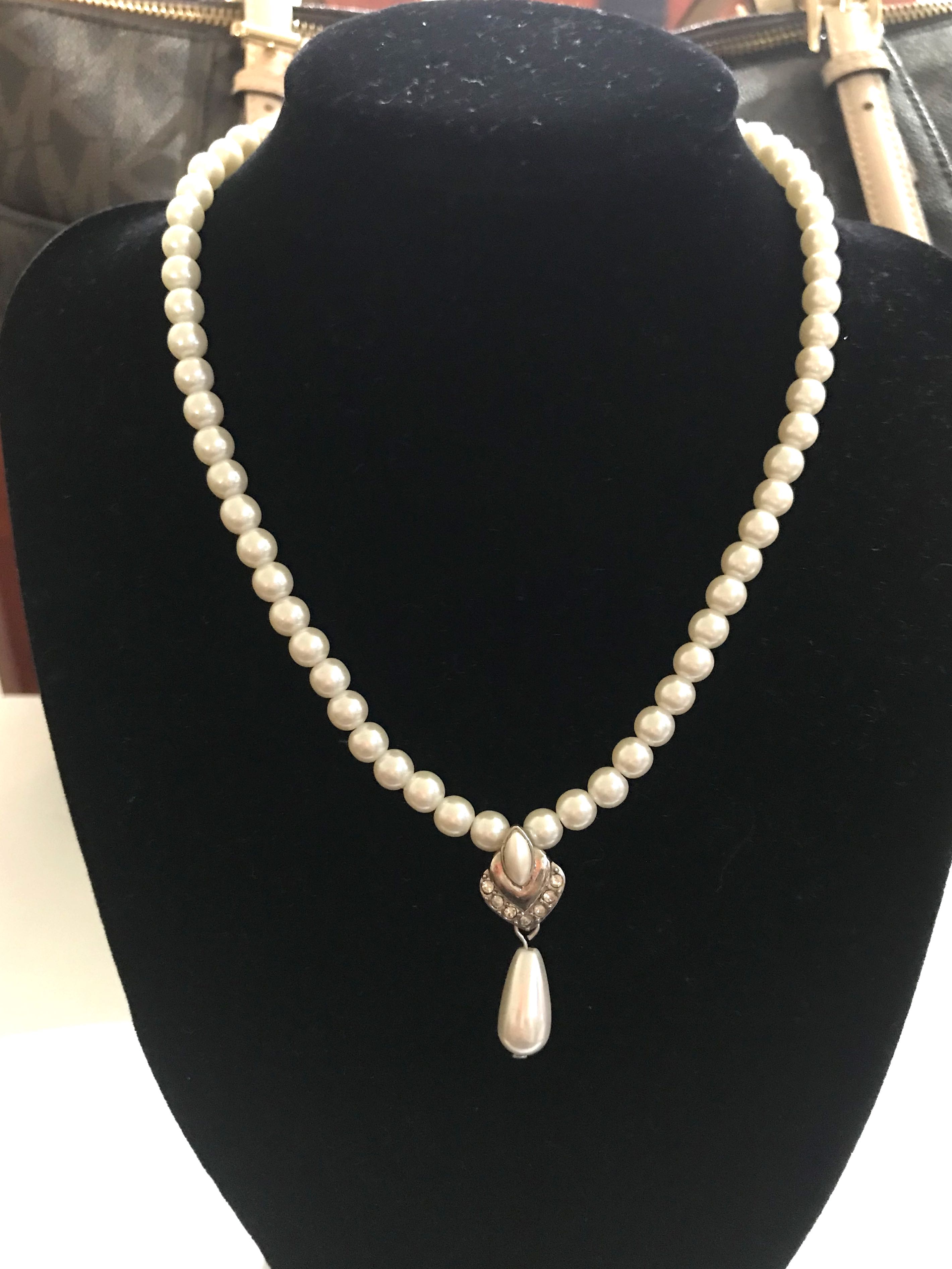 Vintage Faux Pearl Necklace 1, Women's 