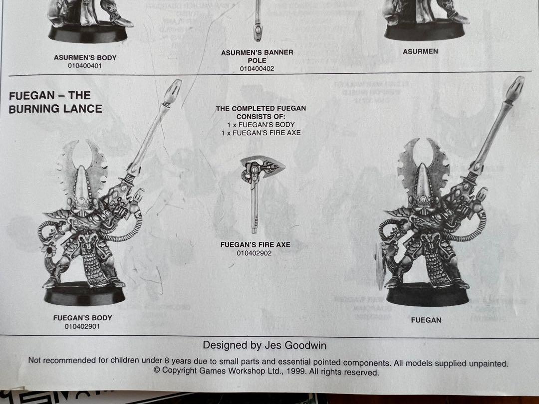 Warhammer (ELDAR Fuegan The Burning Lance), 興趣及遊戲, 玩具& 遊戲