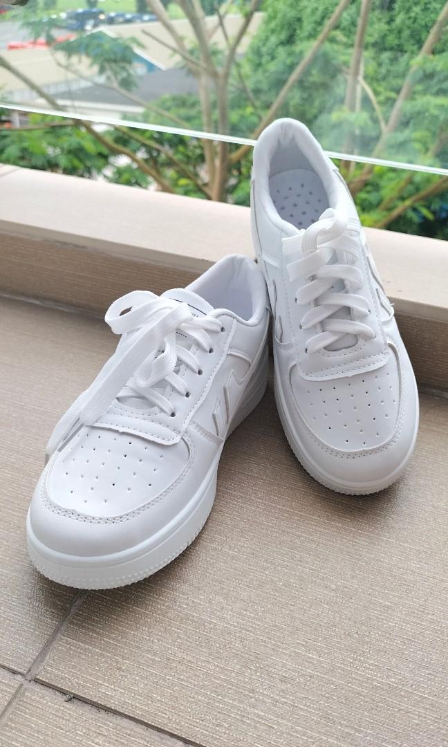 White Sporty Casual Rubber Shoes Sneakers Women s Fashion