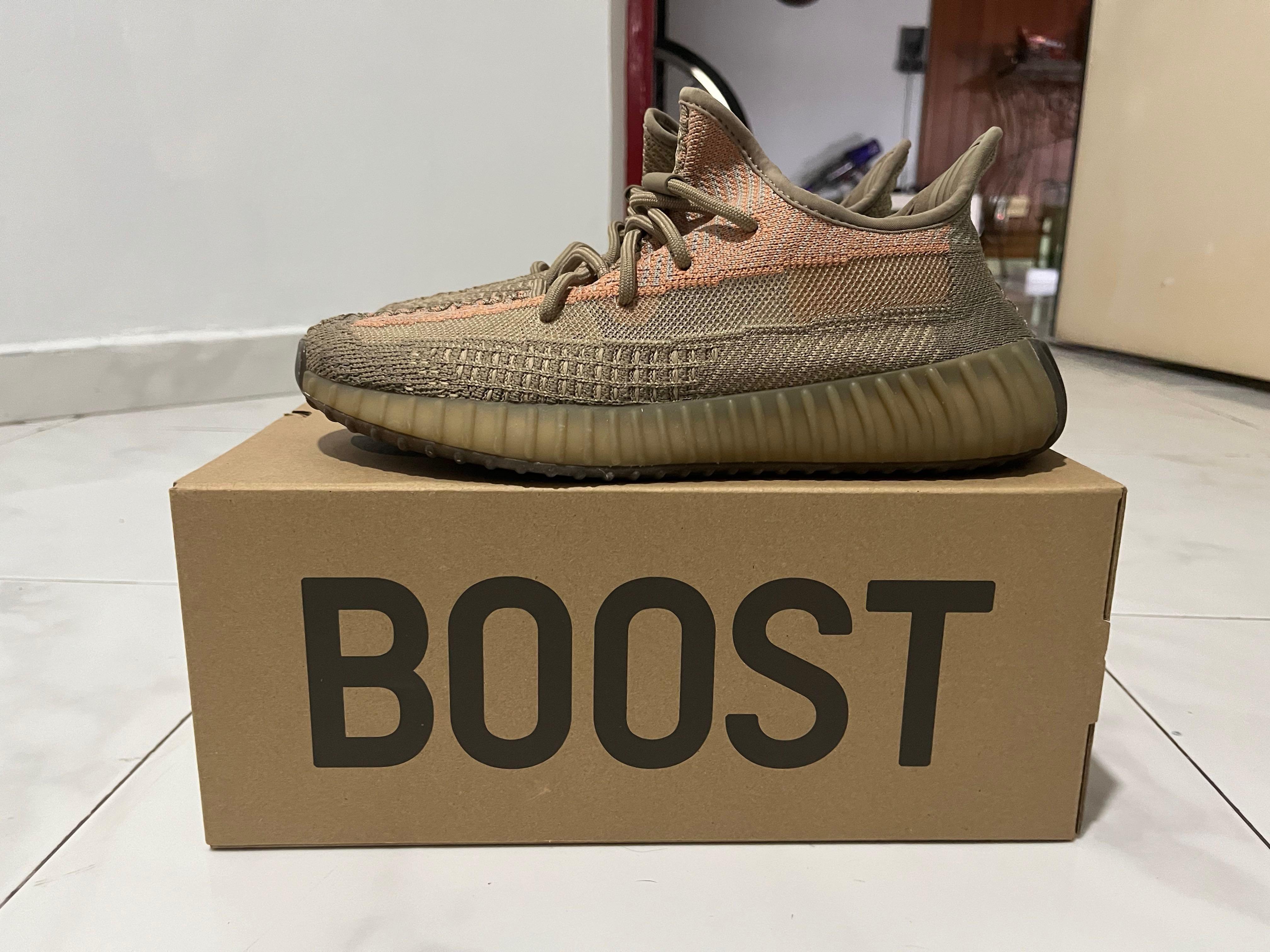 Yeezys Icon Yeezy 350 Sand Taupe On Feet Yeezy X Adidas Green/Grey