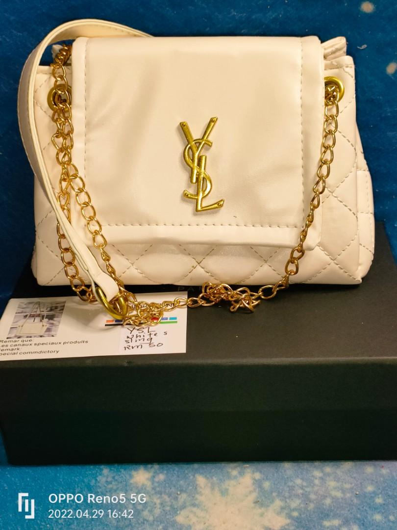 Ysl white sling hot sale bag