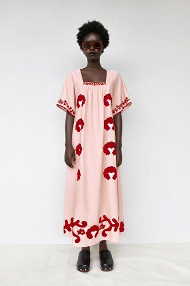 zara embroidered dress red Halter Skater fit n flare X-String Dress in Yellow Snakeskin Medium main image 1