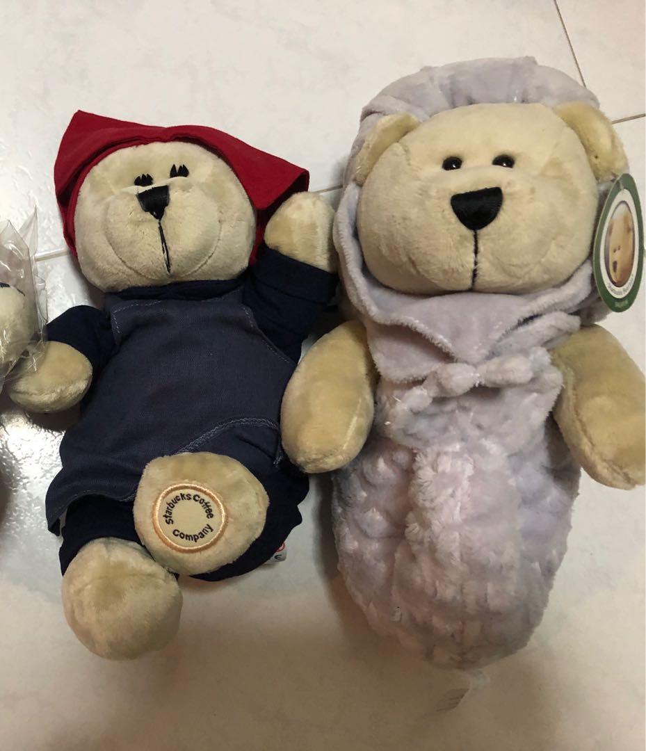 (20 each, Both for 35) Starbucks Merlion & Samsui Bear Bearista Soft